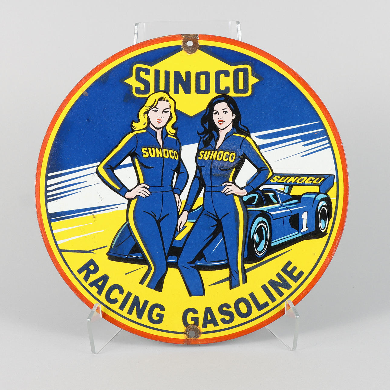 SIGN enameled sheet.