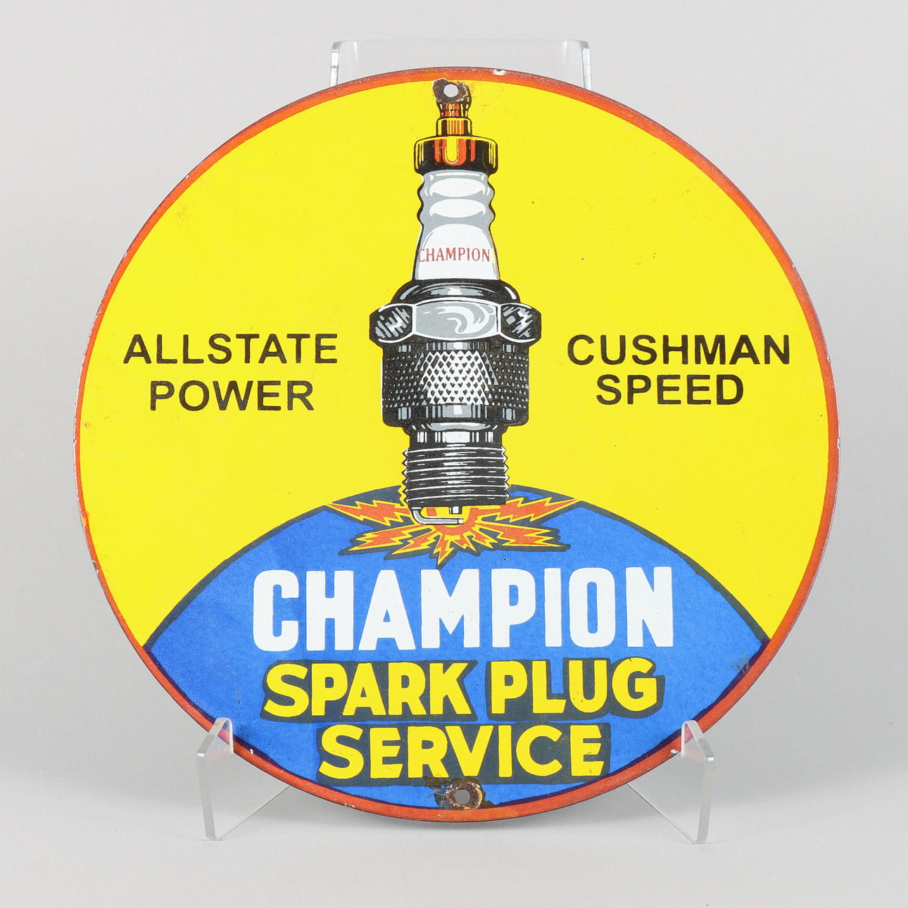 SIGN enameled sheet.