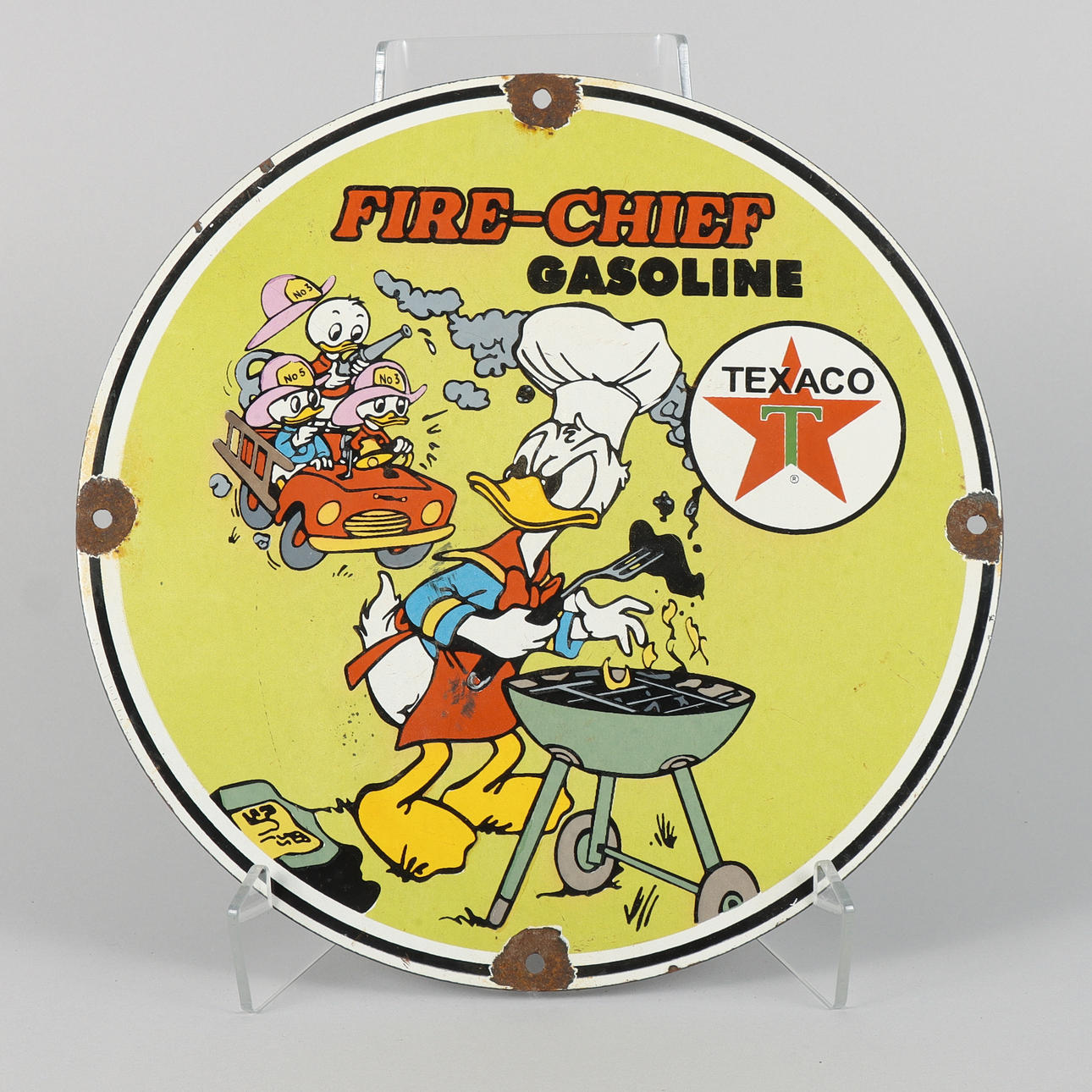 SIGN enameled sheet.