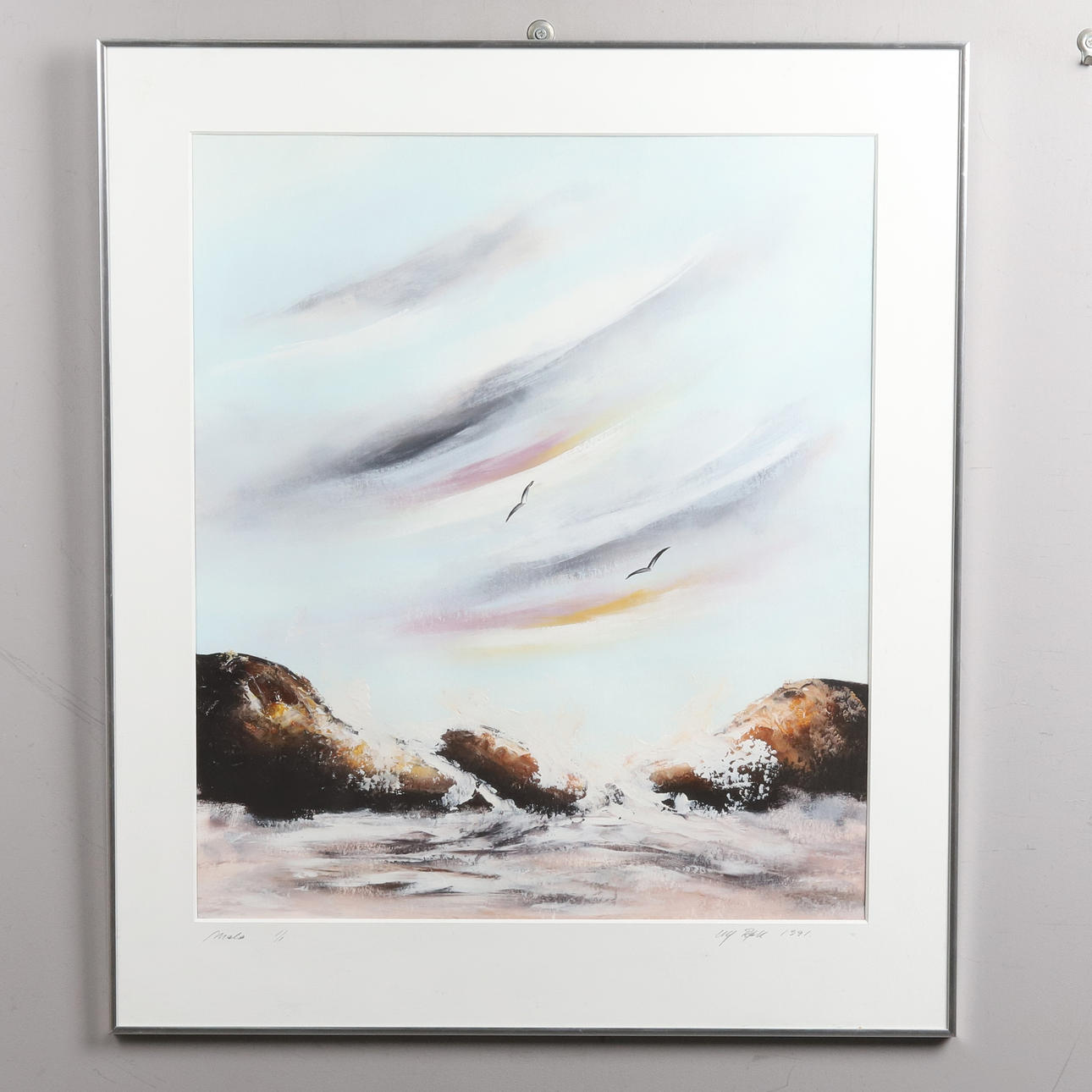 ULF RÖLL LARSEN. MIXED TECHNOLOGY, “Malø” signed.