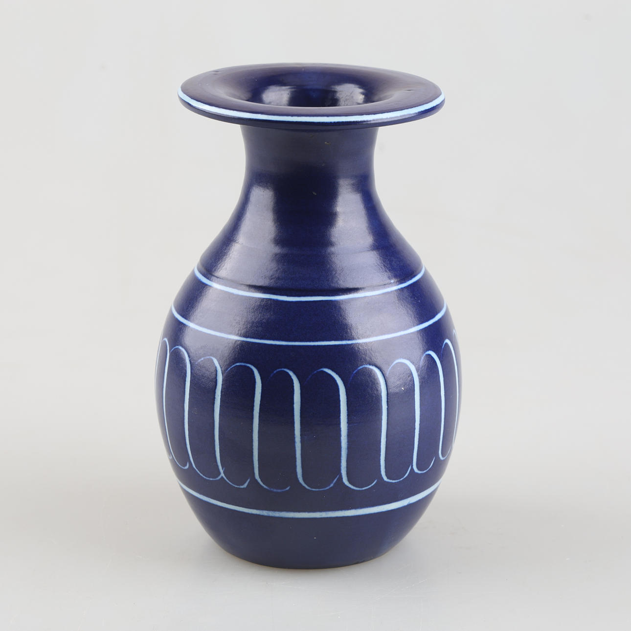 A vase, Bo faience, Gävle, mid 20th century.