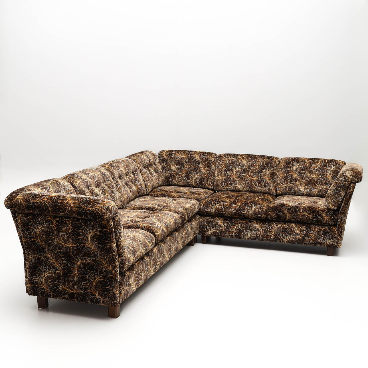 A 3-piece L-shaped sofa, 1970/80s.