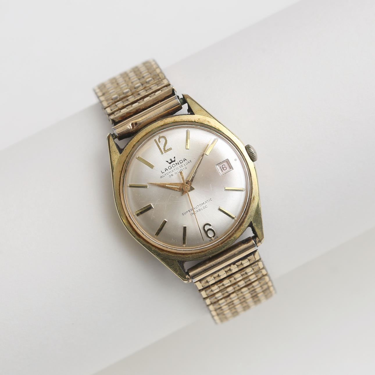 LAGONDA AUTOMATIC DE LUXE, armbandsur, 1900-talets andra hälft.