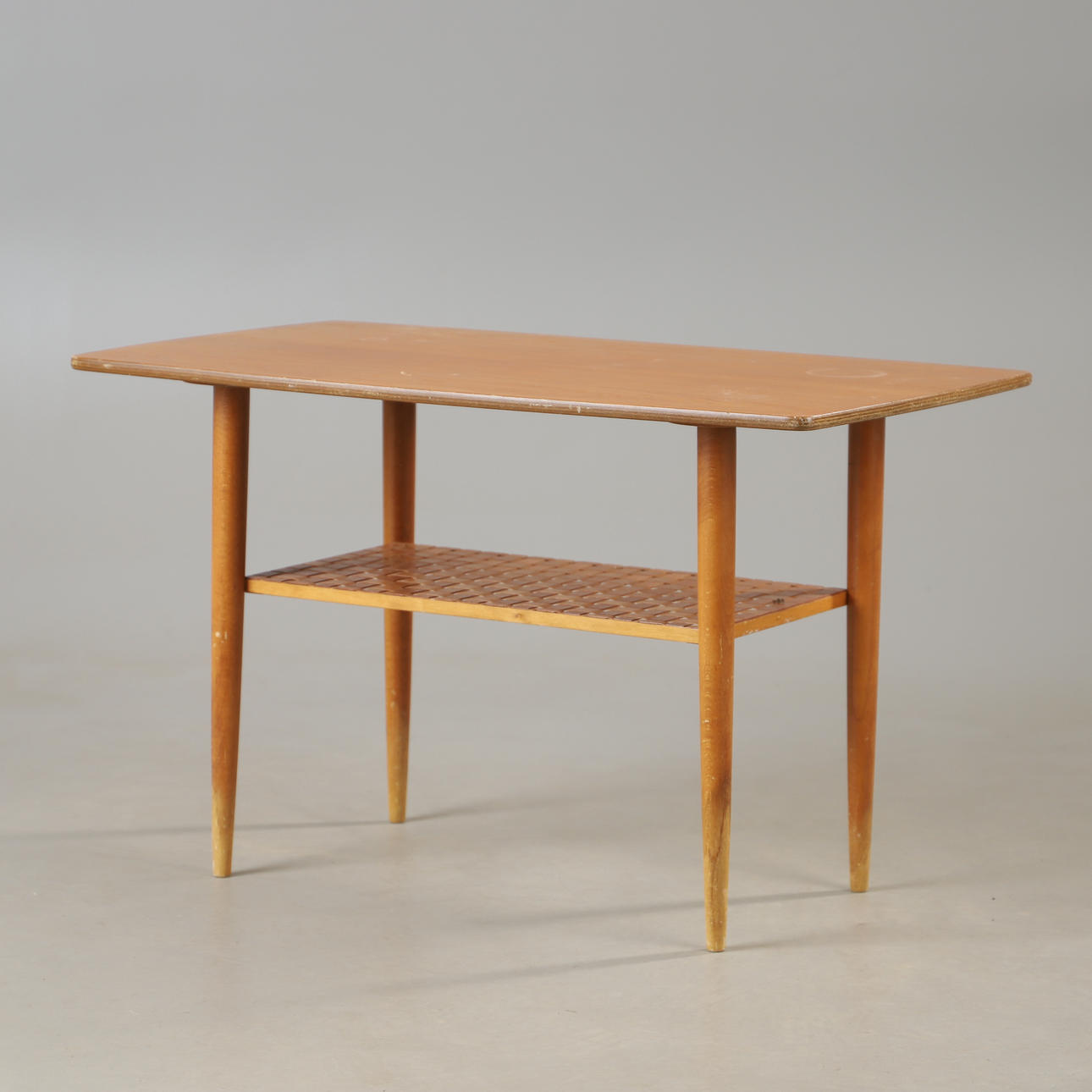 A teak and beech coffee table, mid 20th century.