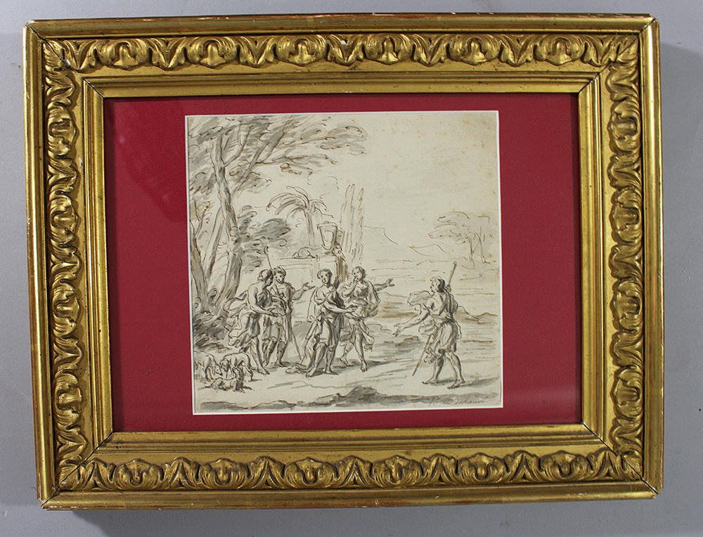 UNBEKANNTER KÜNSTLER. Teckning i barock, 1700-tal.