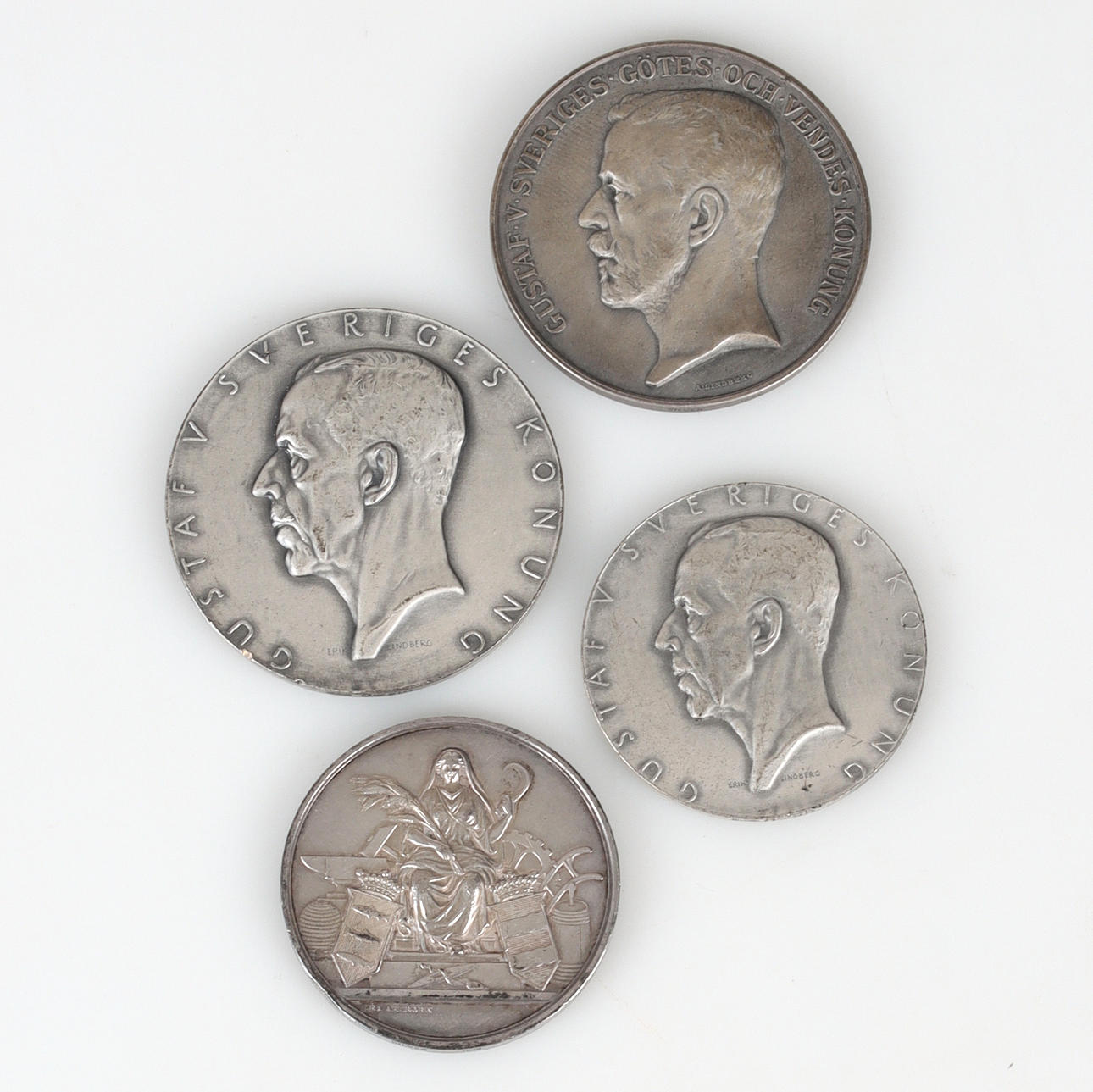 MEDALS, 4 pcs. silver, 20th century.