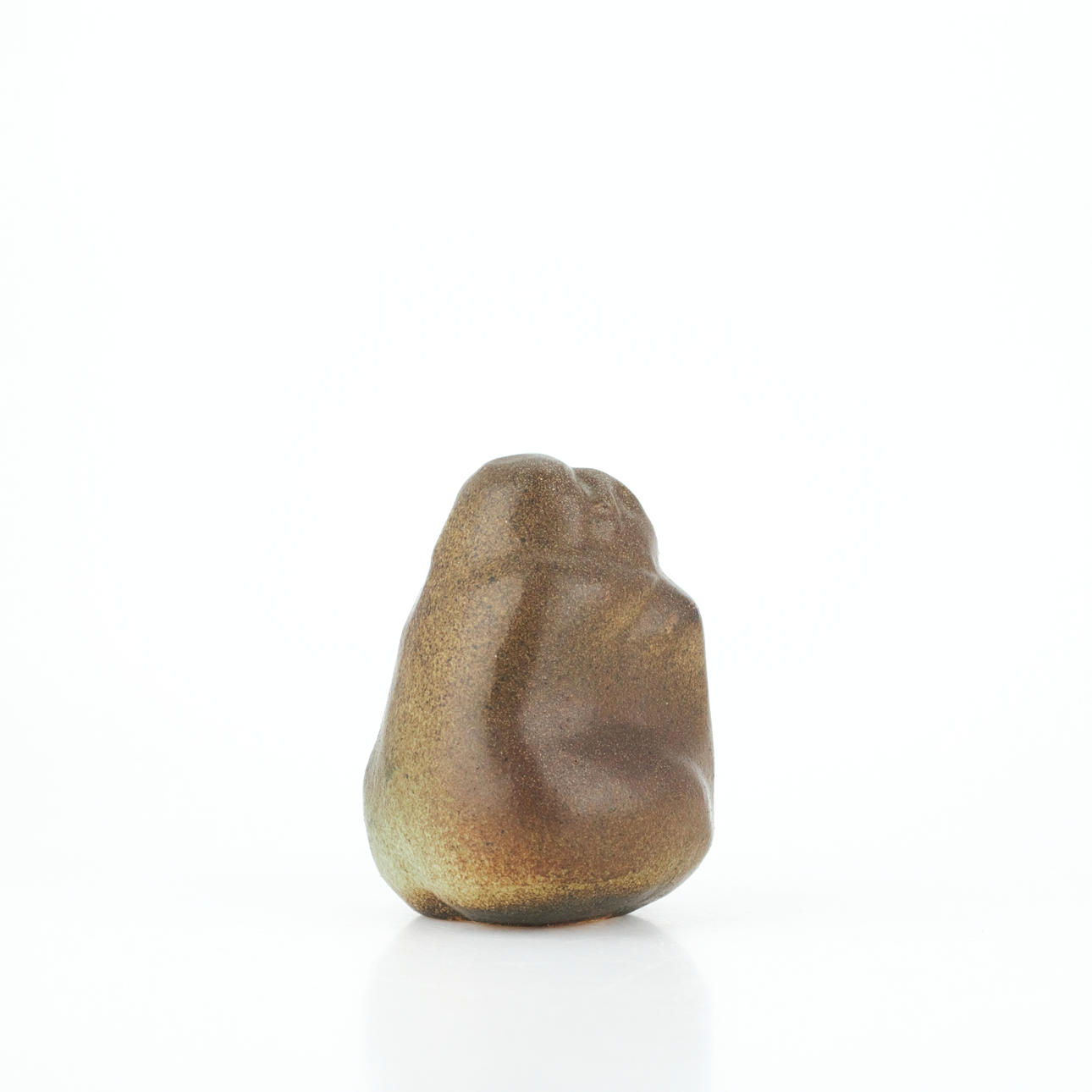 ÅKE HOLM. Sculpture, embrace, glazed stoneware, signed.