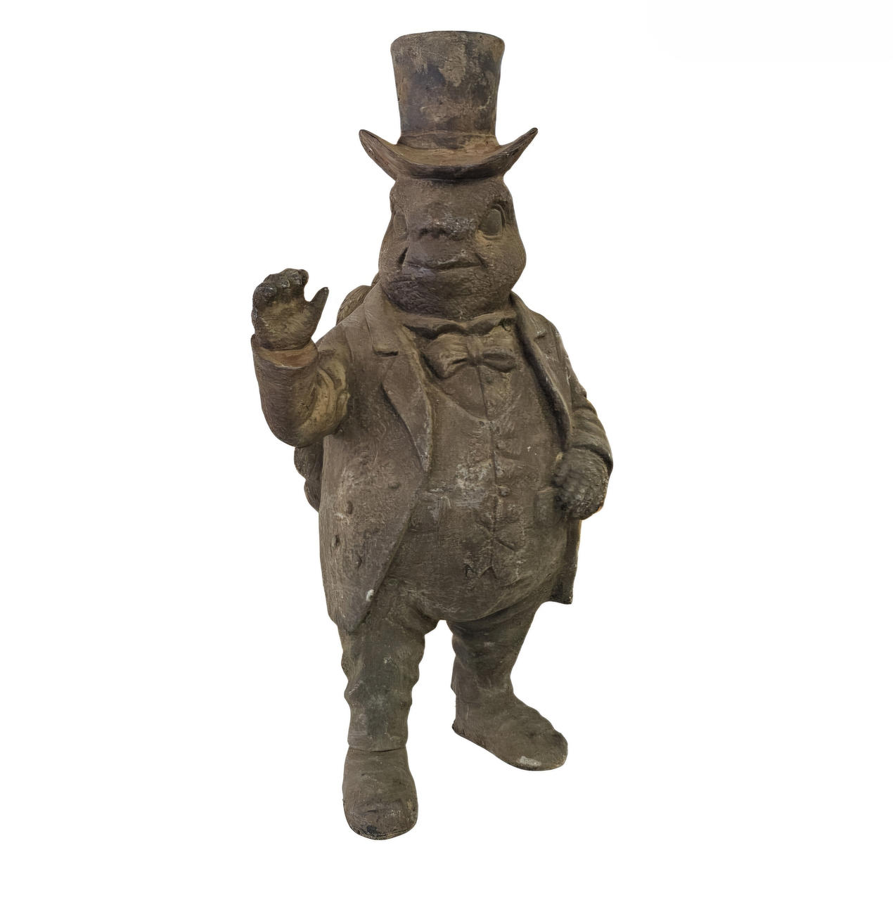 Turtle figure with tuxedo in iron.