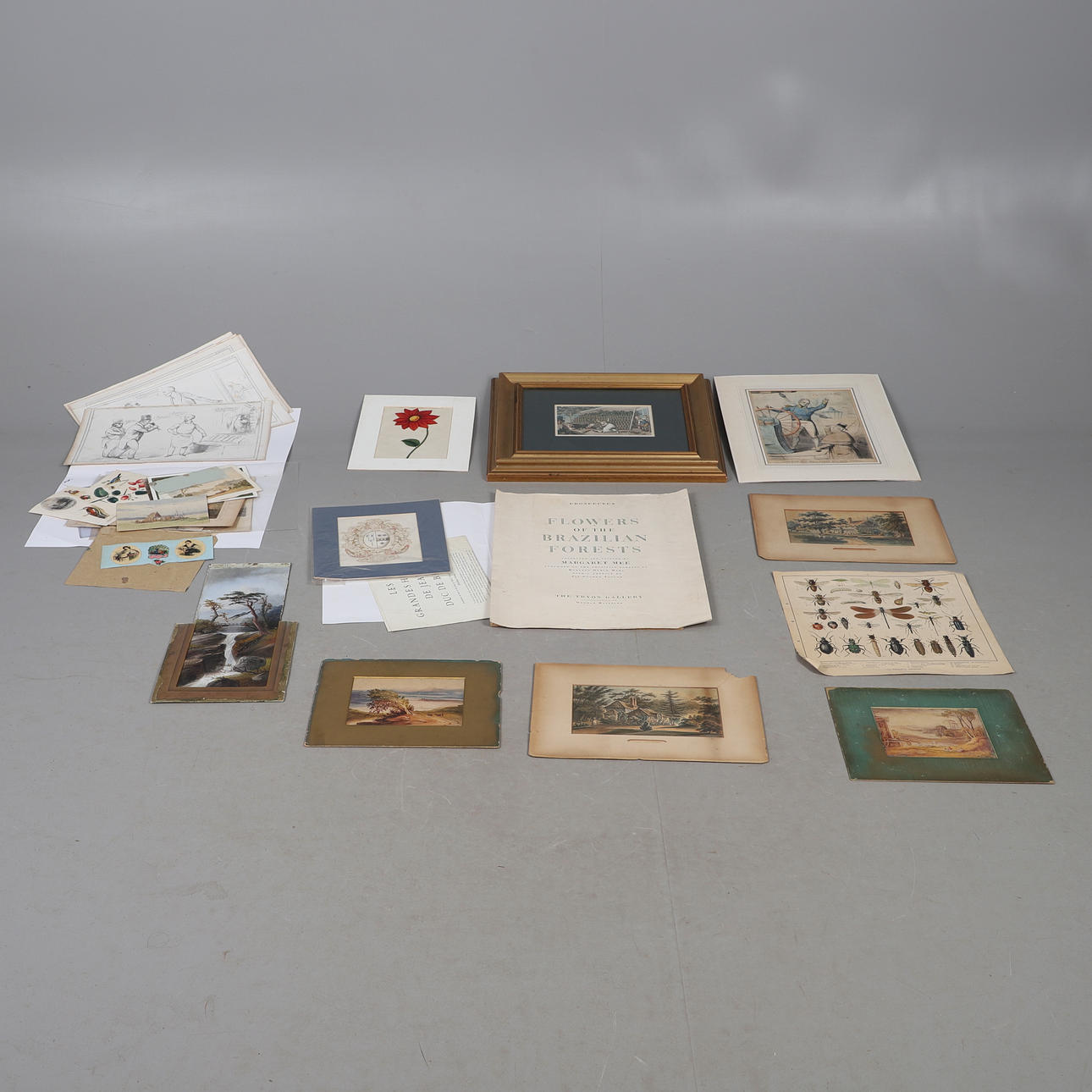 A QUANTITY OF ASSORTED PRINTS.