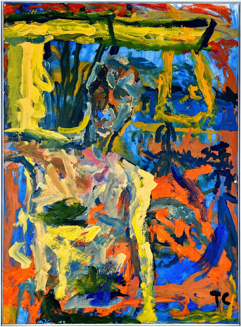 THOMAS CHRISTENSON. Oil on canvas, “Self Portrait”.