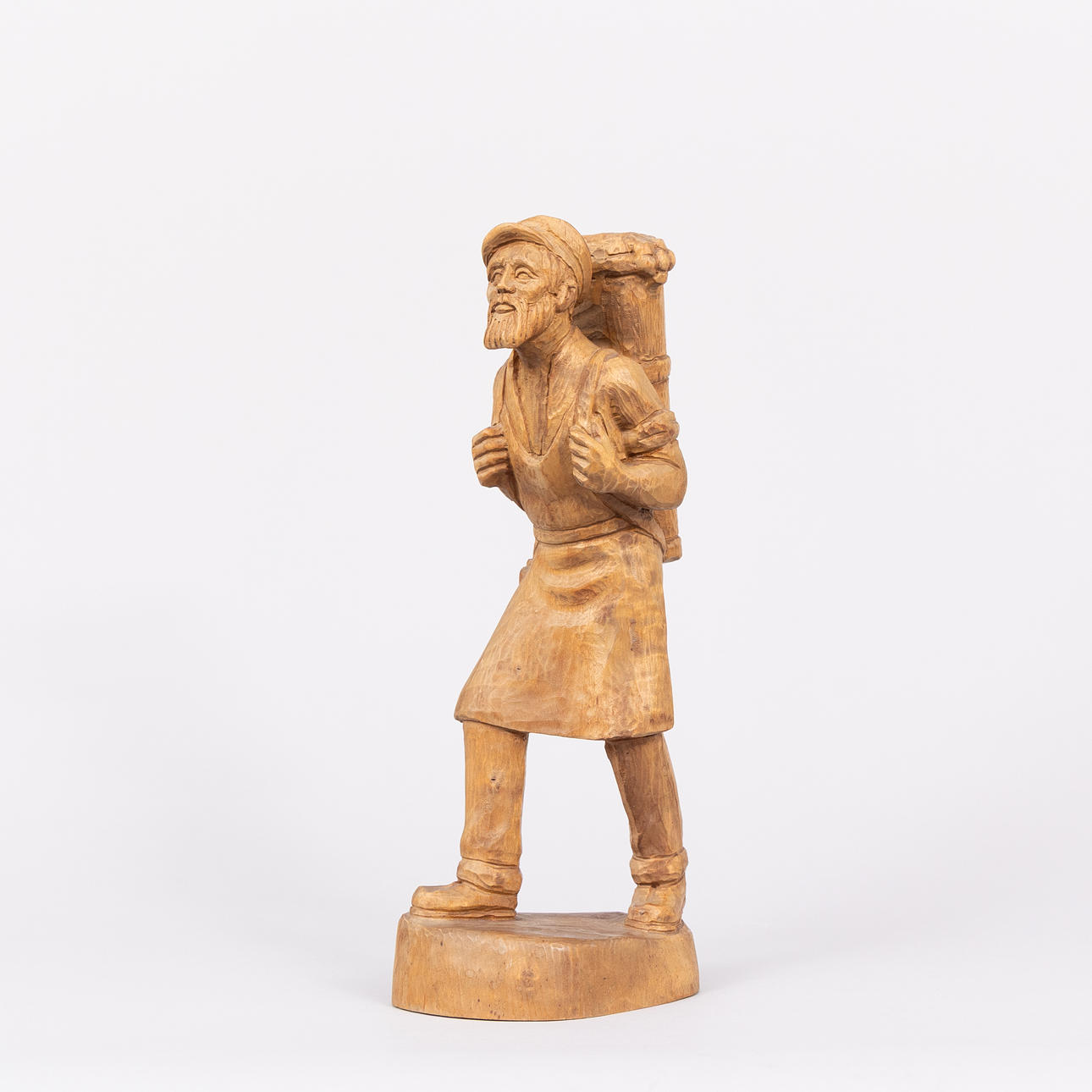 WOODEN SCULPTURE, hiker, possibly Germany, unsigned.