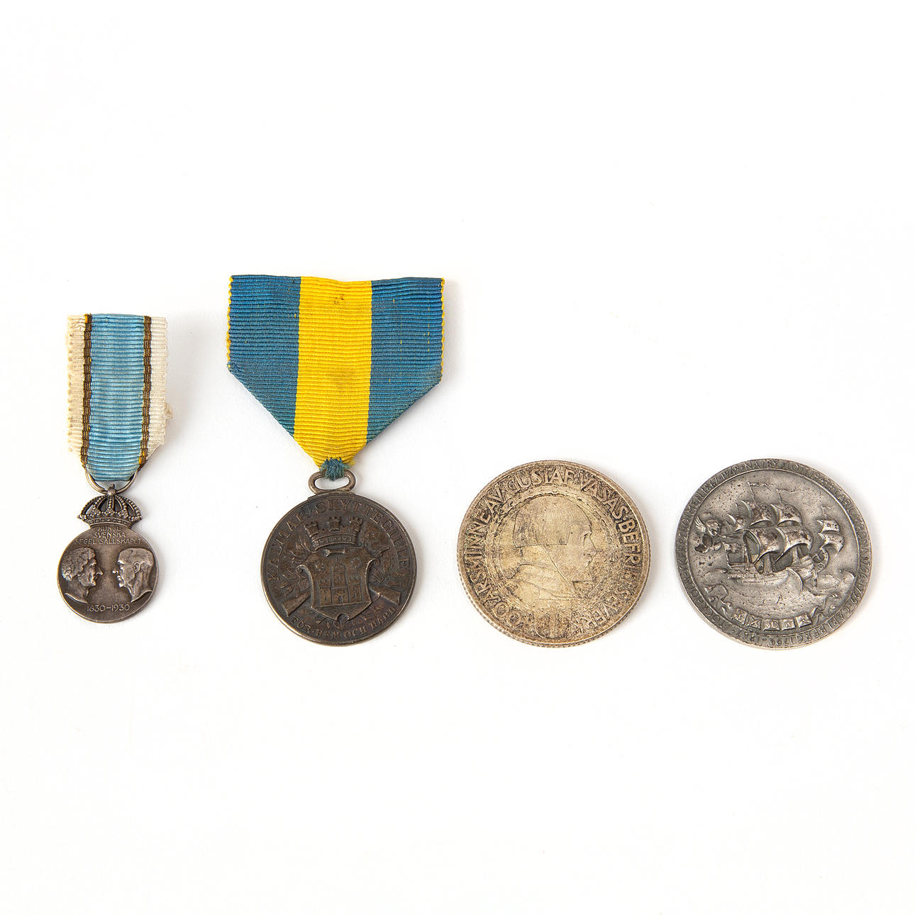 MYNT/MEDALJER/ORDNAR. Fyra st, silver.