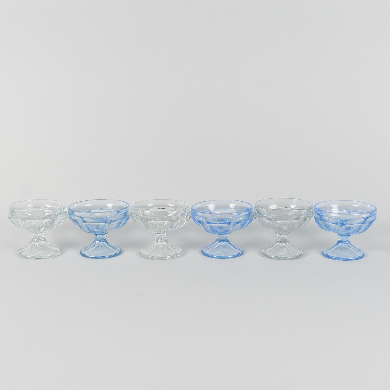 DESSERTSKÅLAR 6 stycken, Eda Glasbruk.