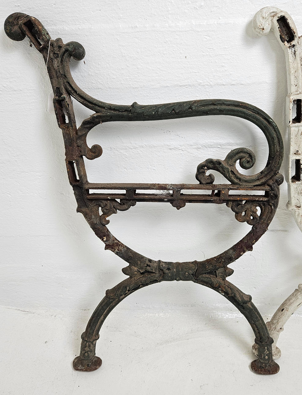 A pair of 20th century cast iron gables for a garden sofa. Garden ...