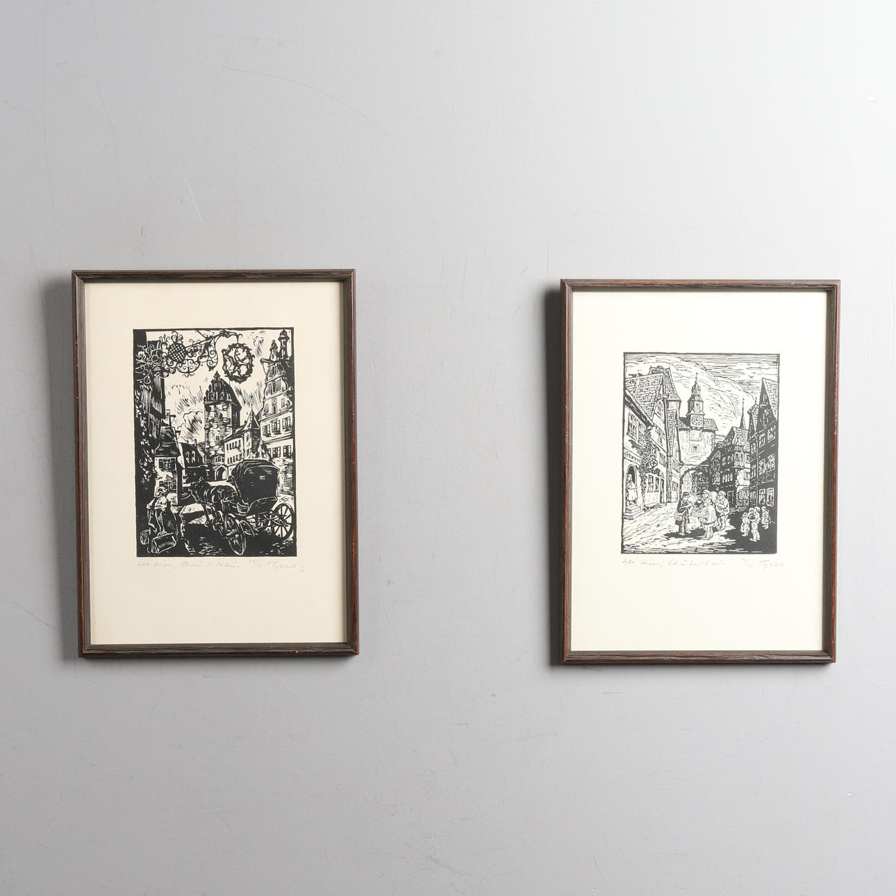 OIDENTIFIERAD KONSTNÄR. WOODCUT. 2, signed and numbered.