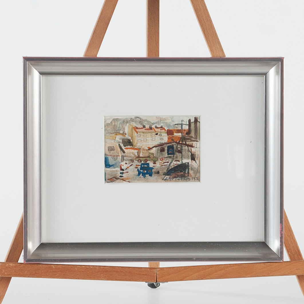 LARS HERDER. Watercolour, signed and dated.