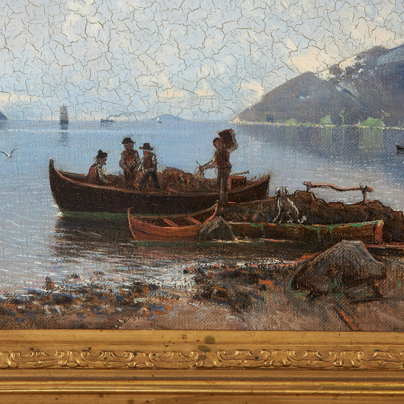 GEORG ANTON RASMUSSEN Norway 1842-1914. Copy after. Fjord Landscape ...