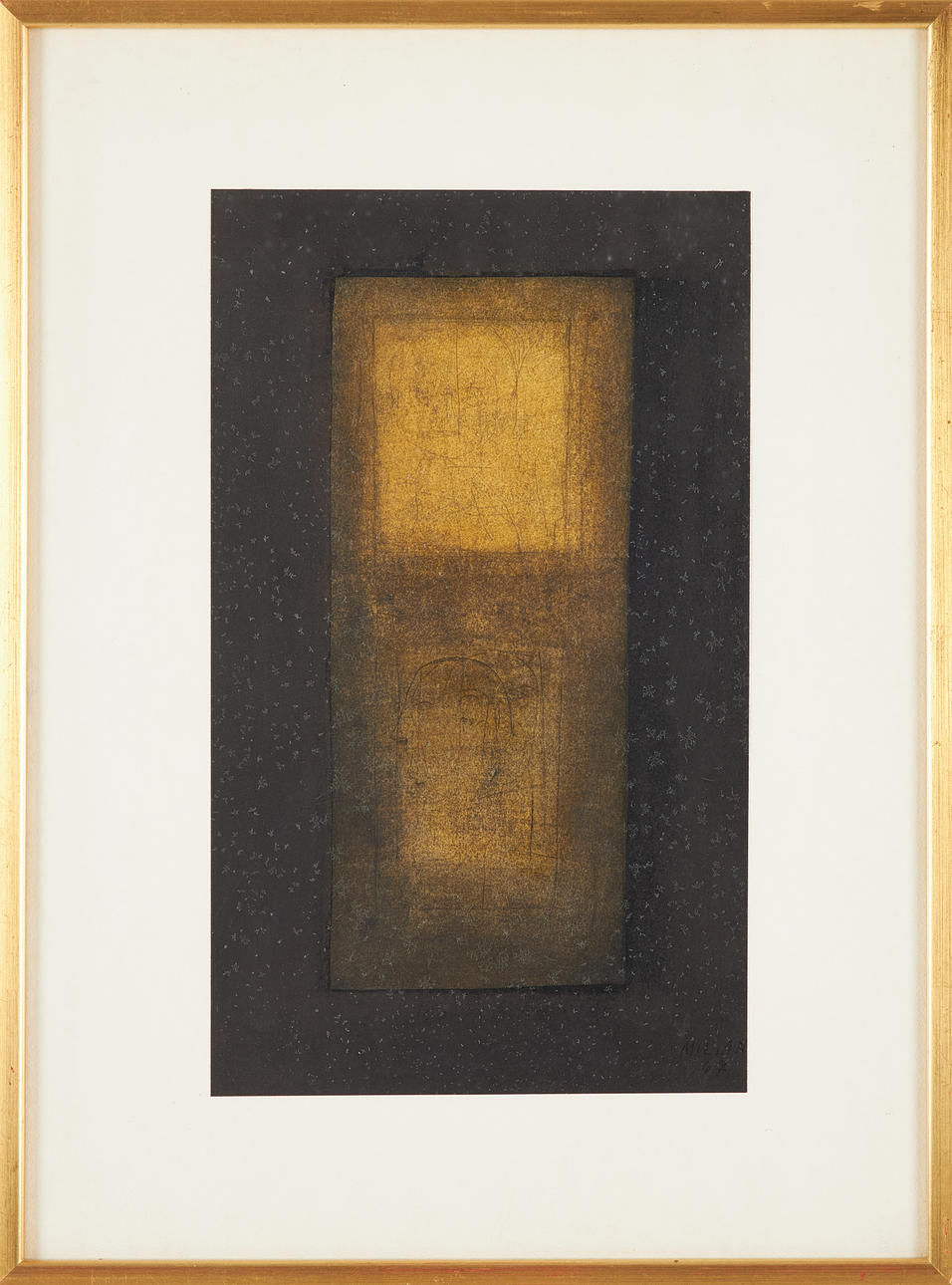 RAUL MILIAN. composition, mixed media, signed Milian and dated 67.