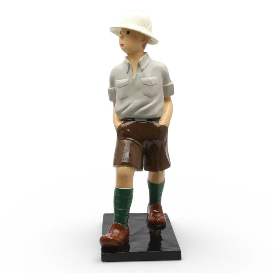 “Tintin in Congo”, polychrome polyester sculpture.