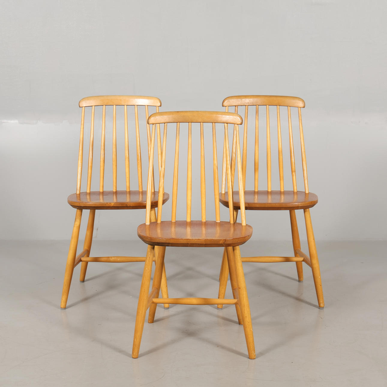 PINNSTOLAR 3 st, Nässjö stolfabrik.