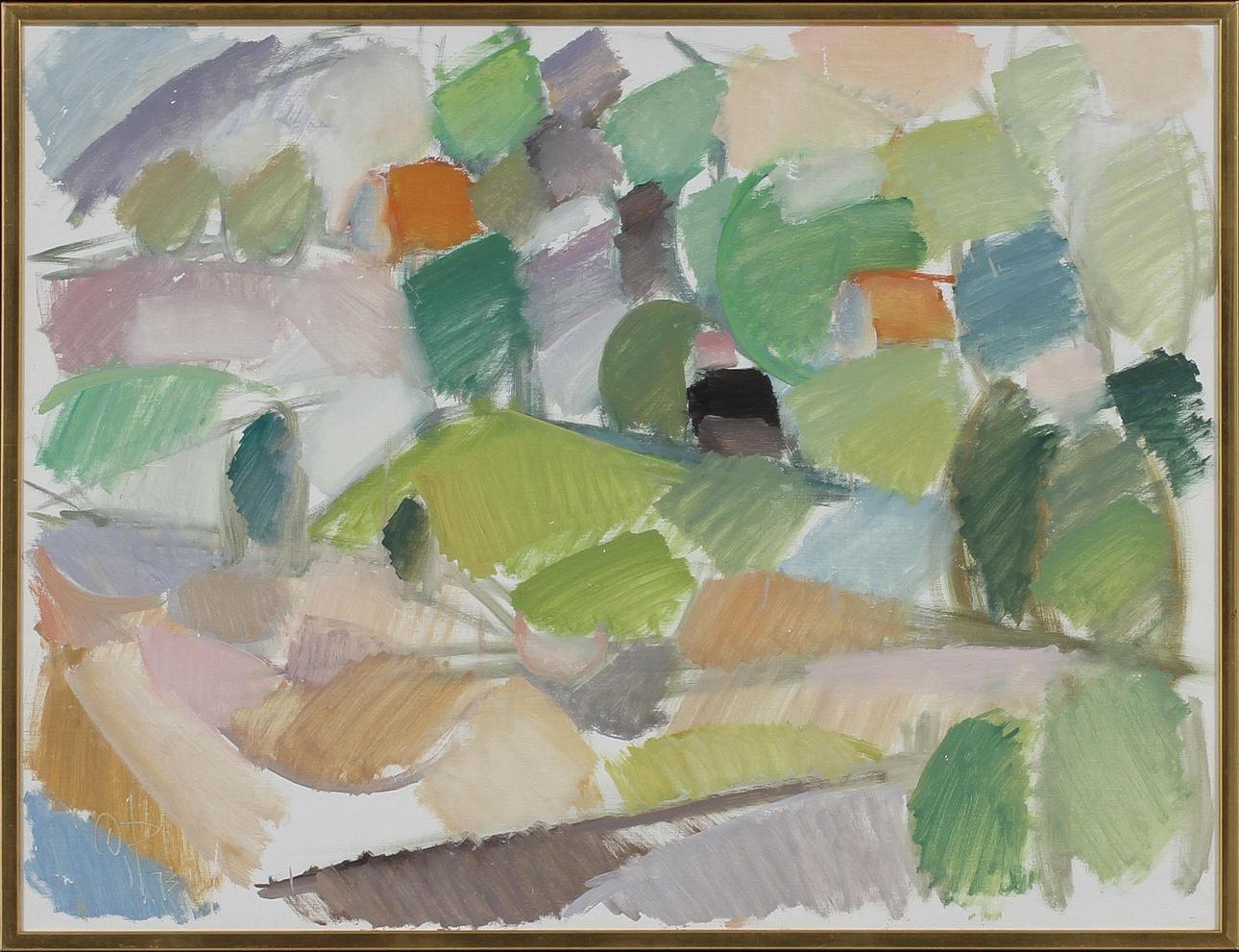 ORVAR PALM. Komposition, olja på duk, signerad och daterad 73.