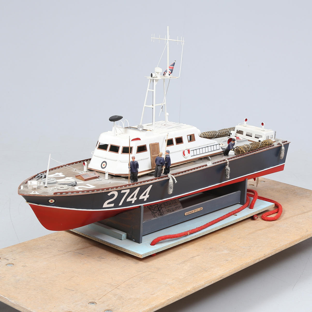 A model boat, larger model, 20th century.