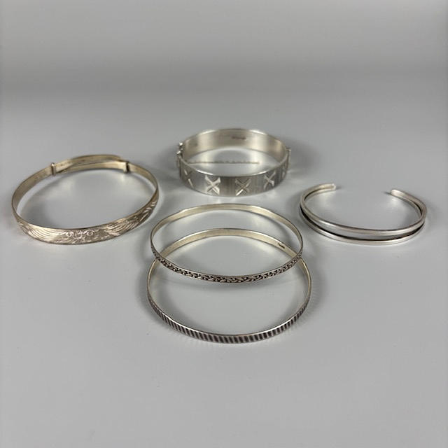 SILVER BANGLES.
