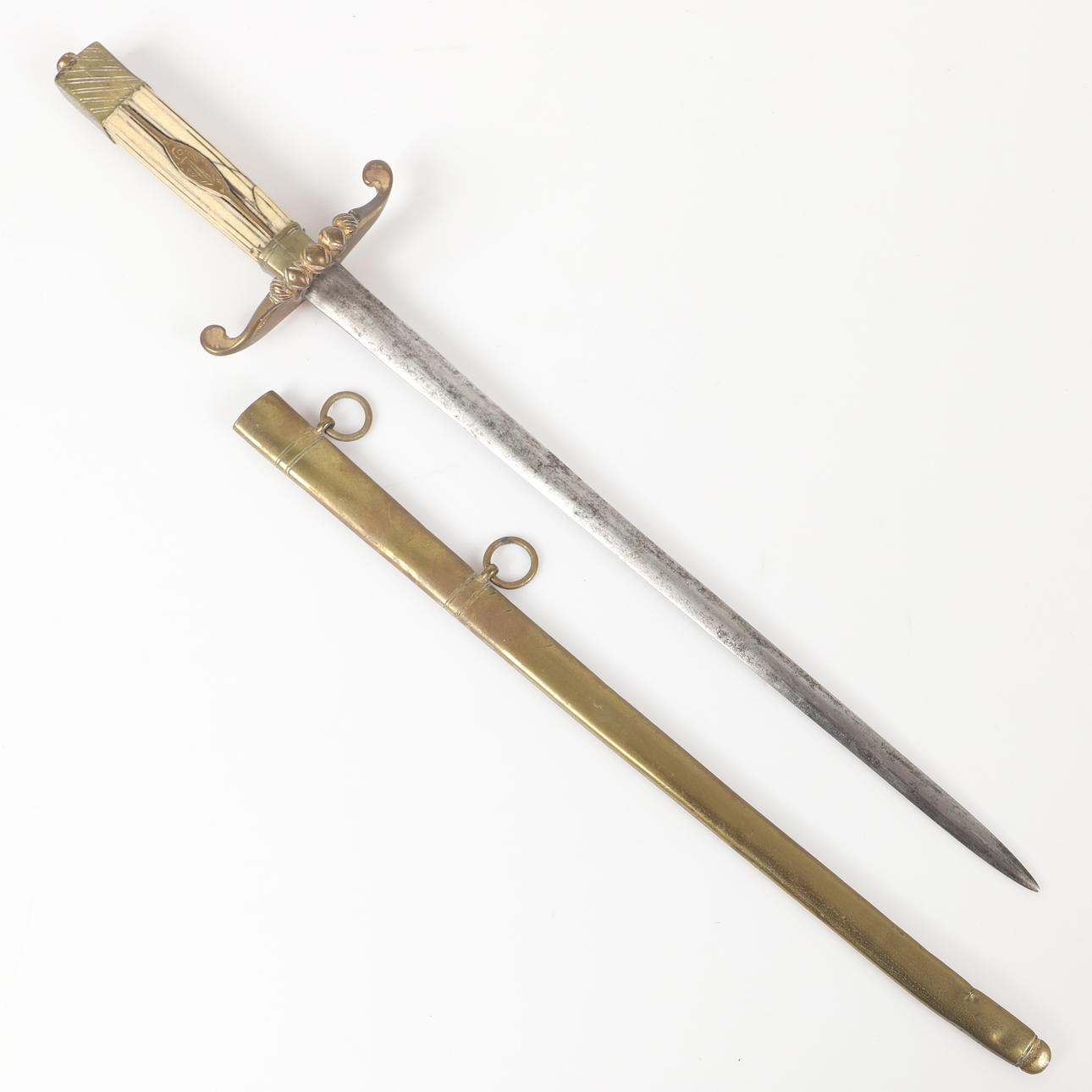 STICKERT, brass/bone, 1800/century.