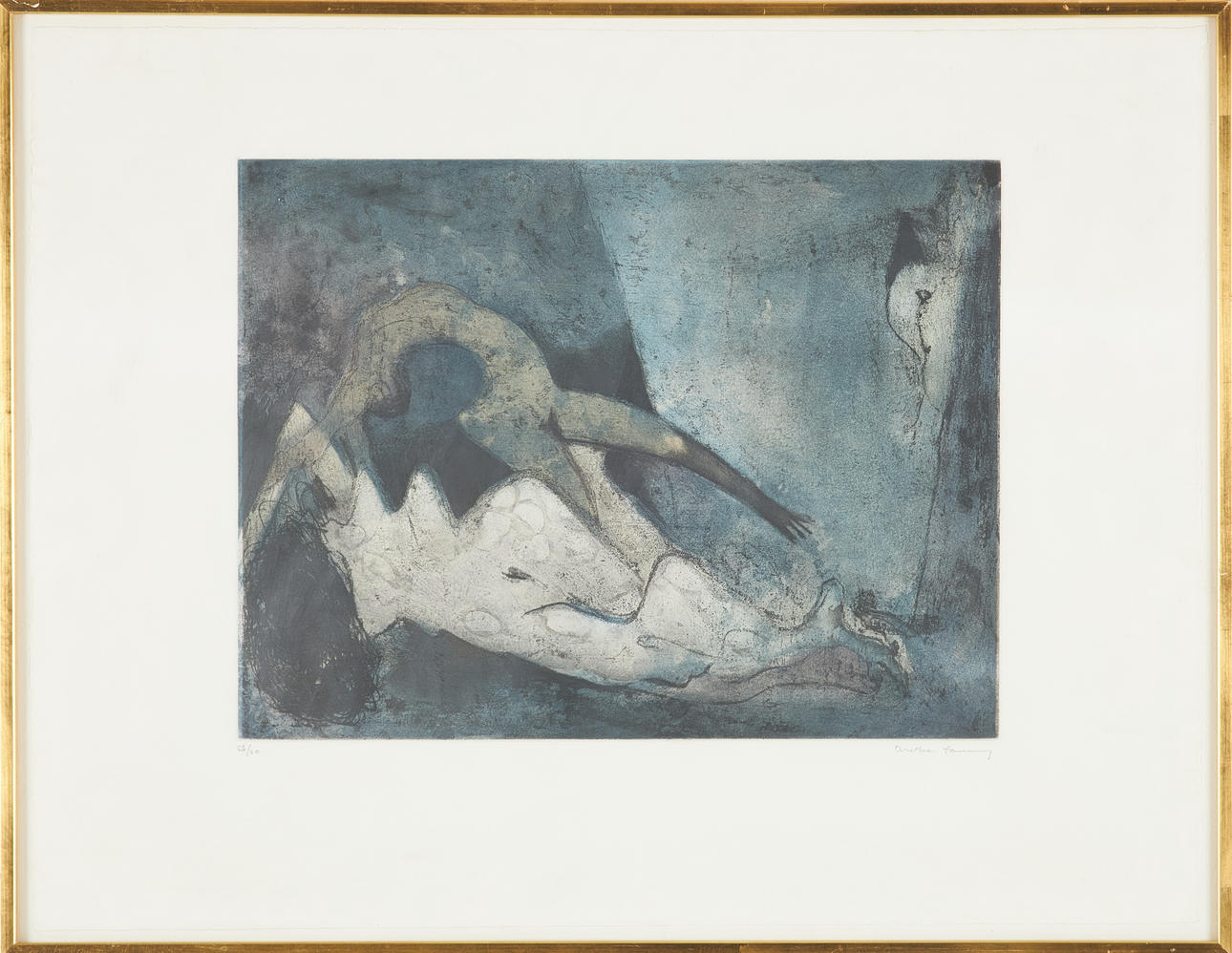 DOROTHEA TANNING. “Now Bleuté”, etching and aquatint.