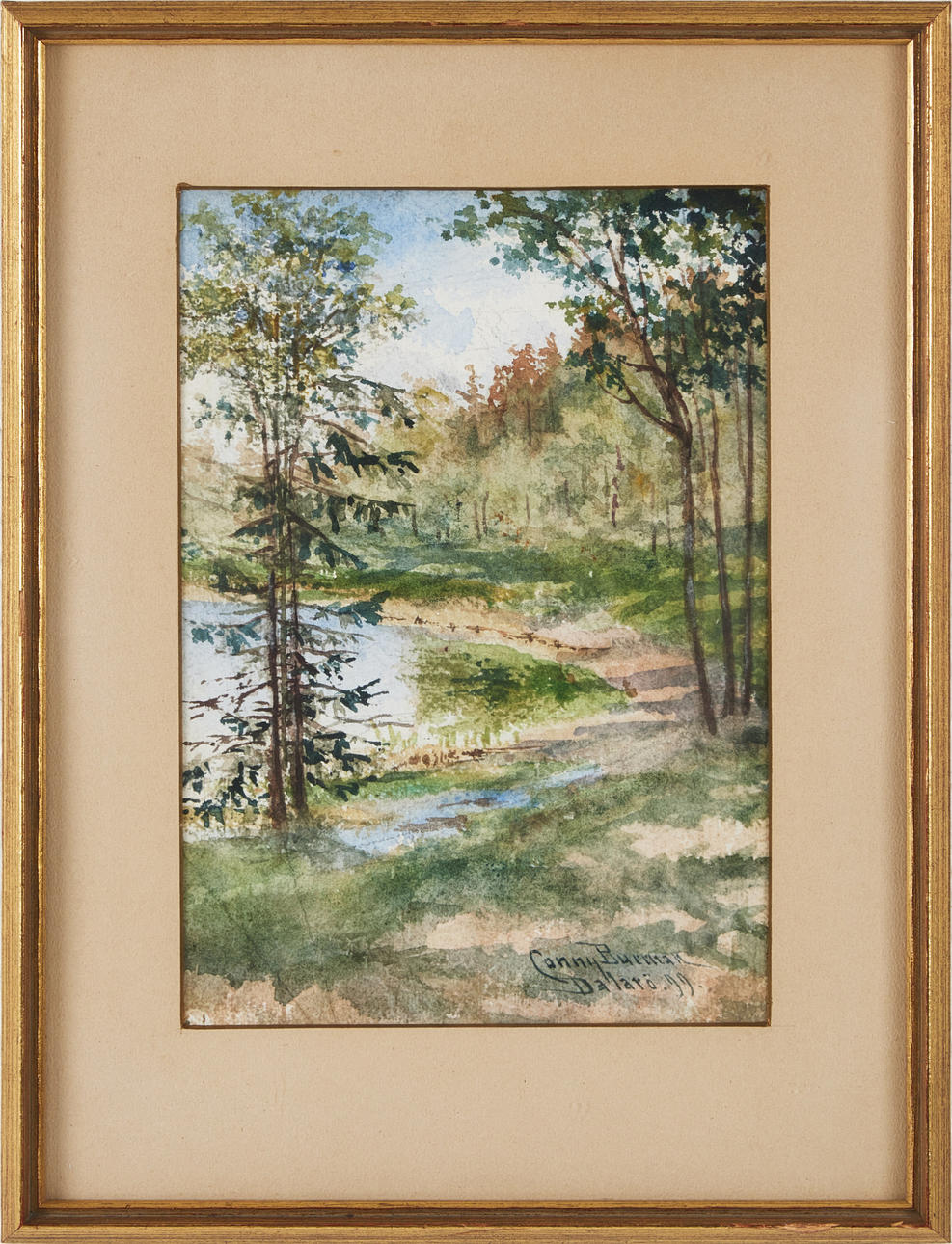 CONNY BURMAN. Motif from Dalarö, watercolour, signed, dated 99.