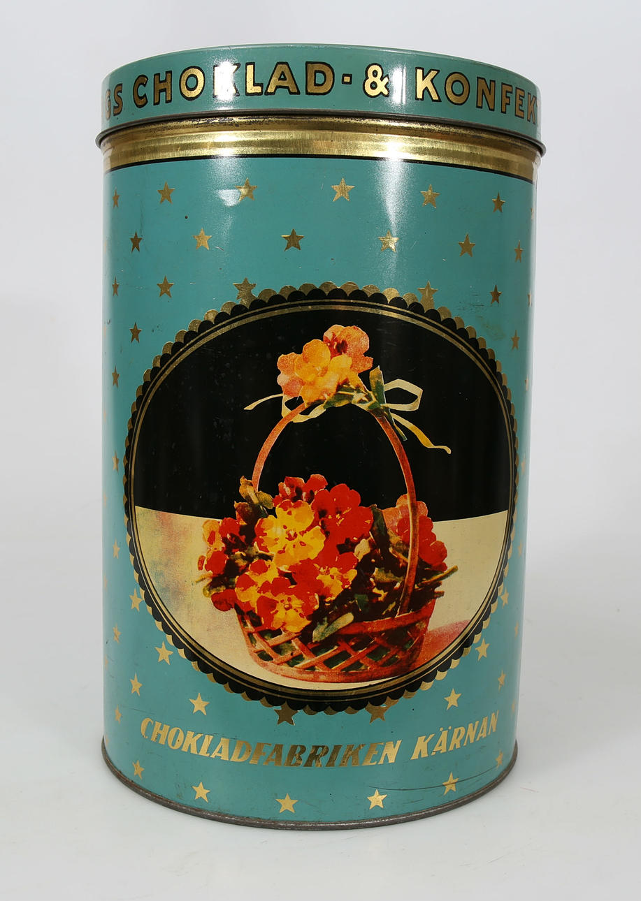 BURK, plåt, Chokladfabriken Kärnan Hälsingborg, 1900-talets första hälft.