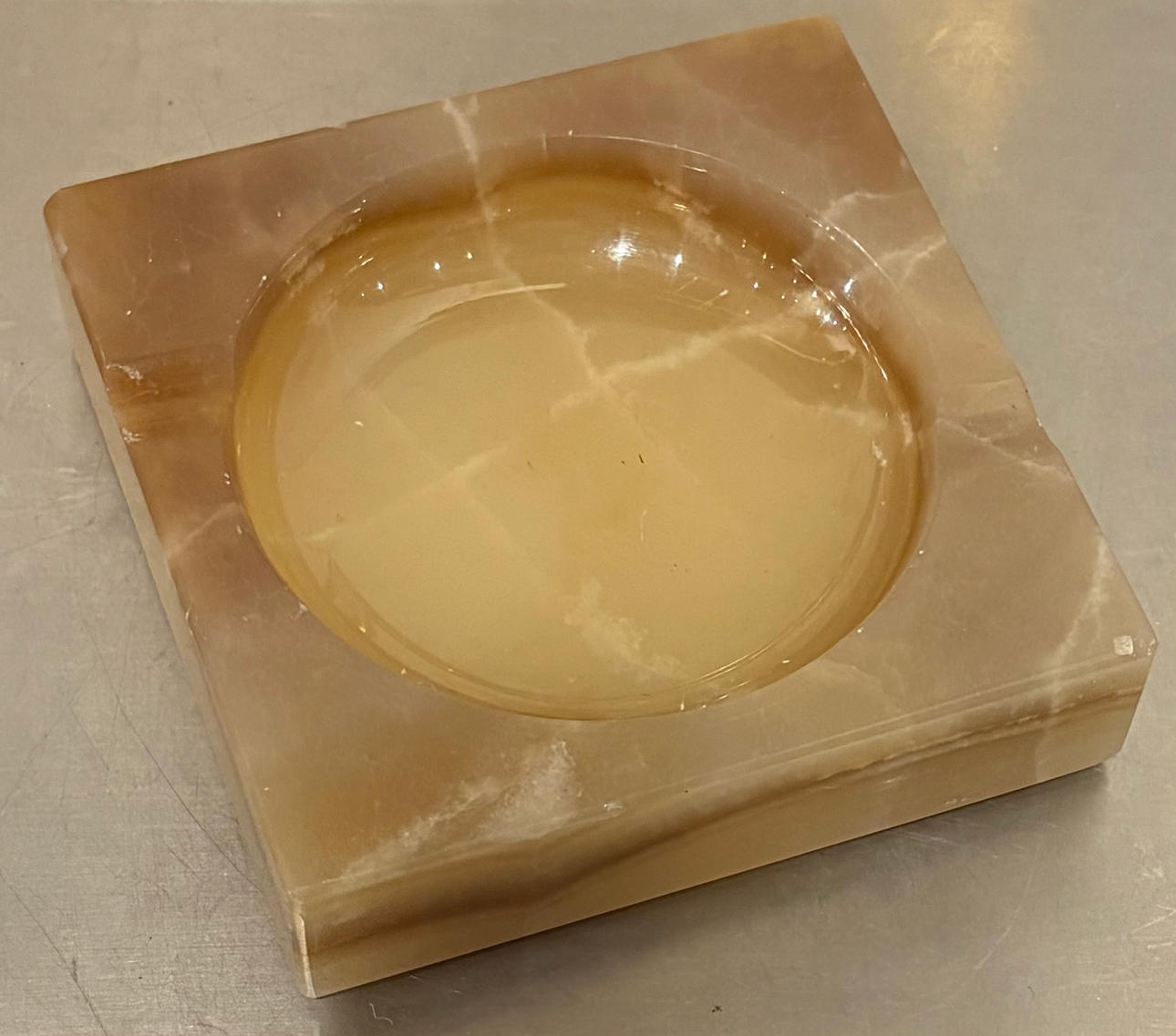 Onyx ashtray, circa 1970.