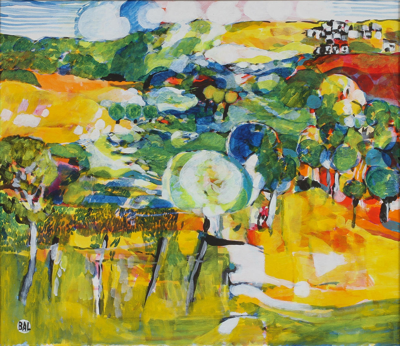 BENGT-ARNE LINDEROS (BAL). Landskapsmotiv. Olja på duk, signerad.