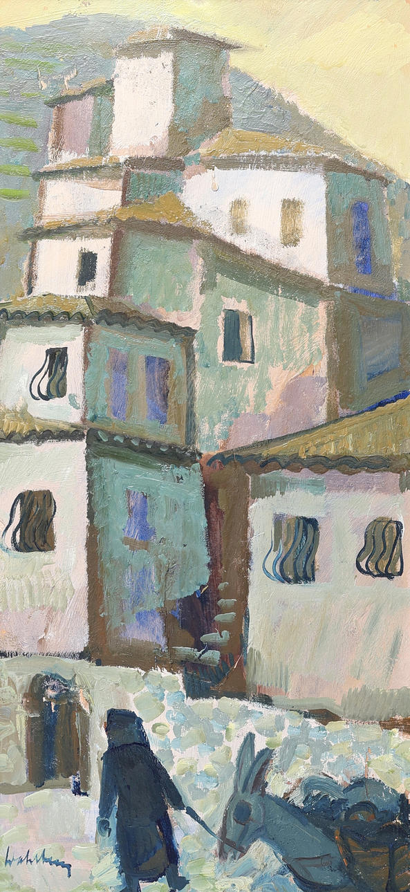 BERTIL WAHLBERG. Oil on panel, signed.