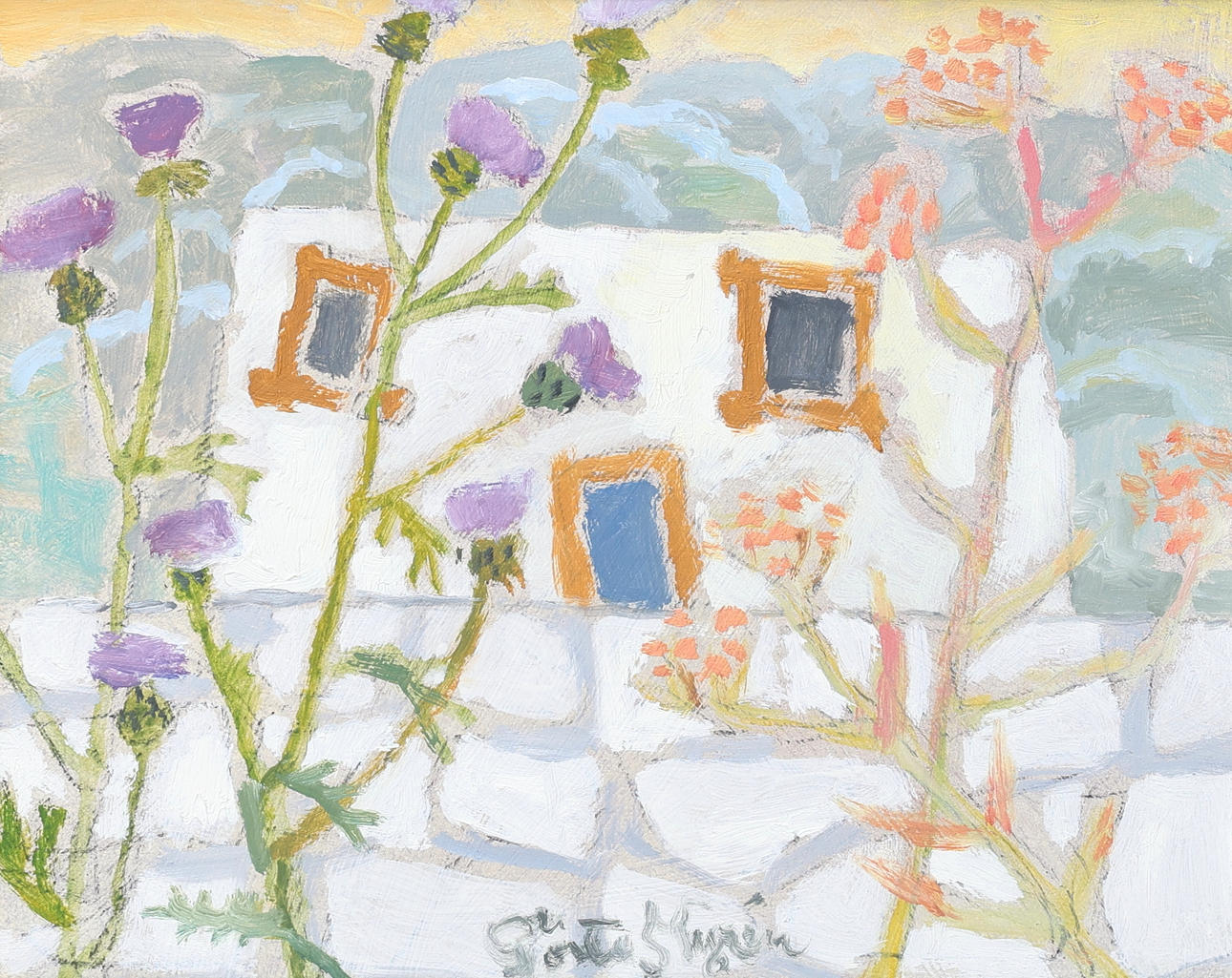 GÖSTA NYRÉN. Oil on panel, signed.