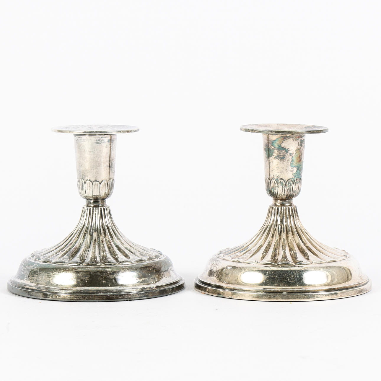 A pair of silver candlesticks, Ceson.