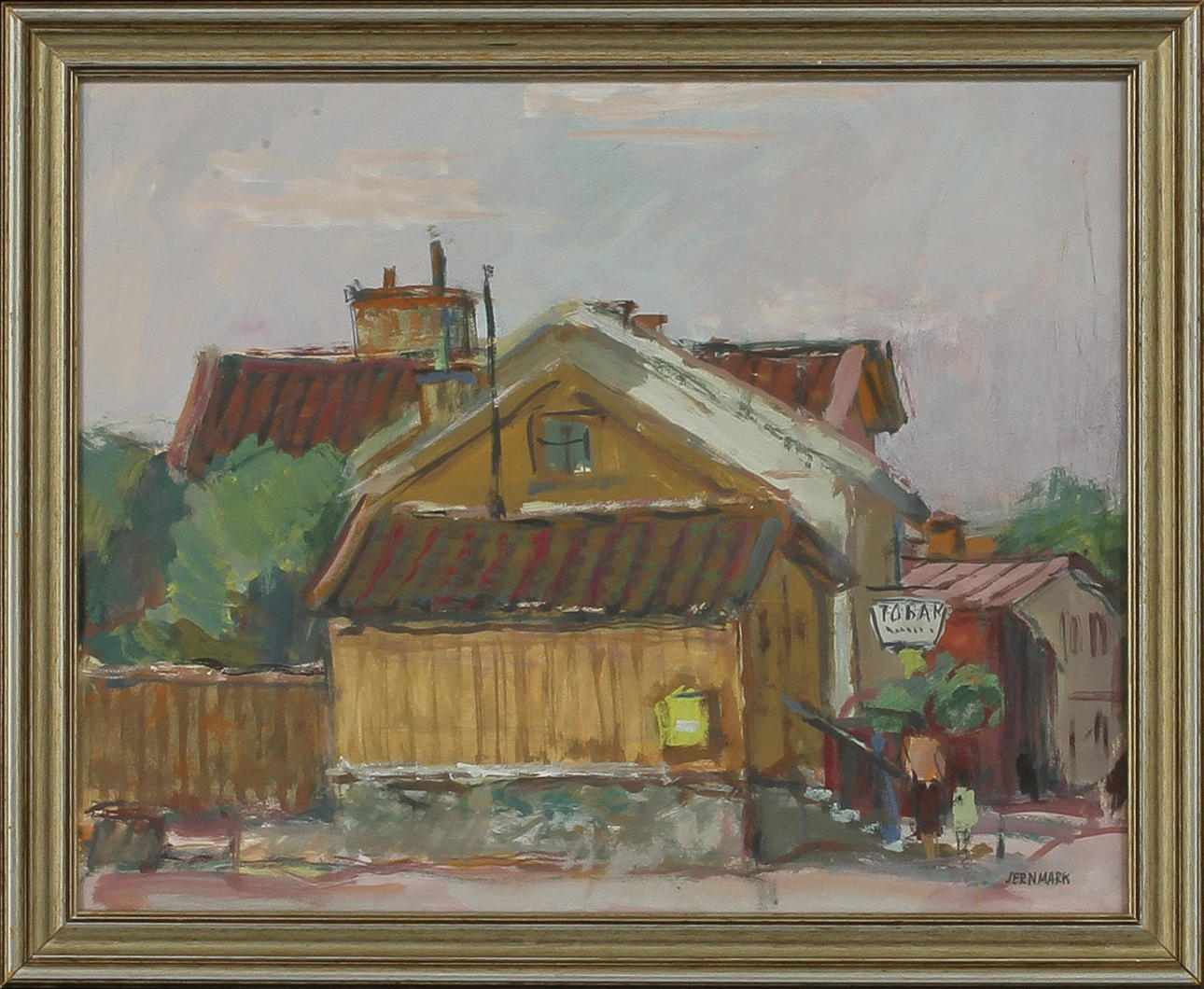 SIGGE JERNMARK. "Hus vid Banehagsgatan (Majorna)".