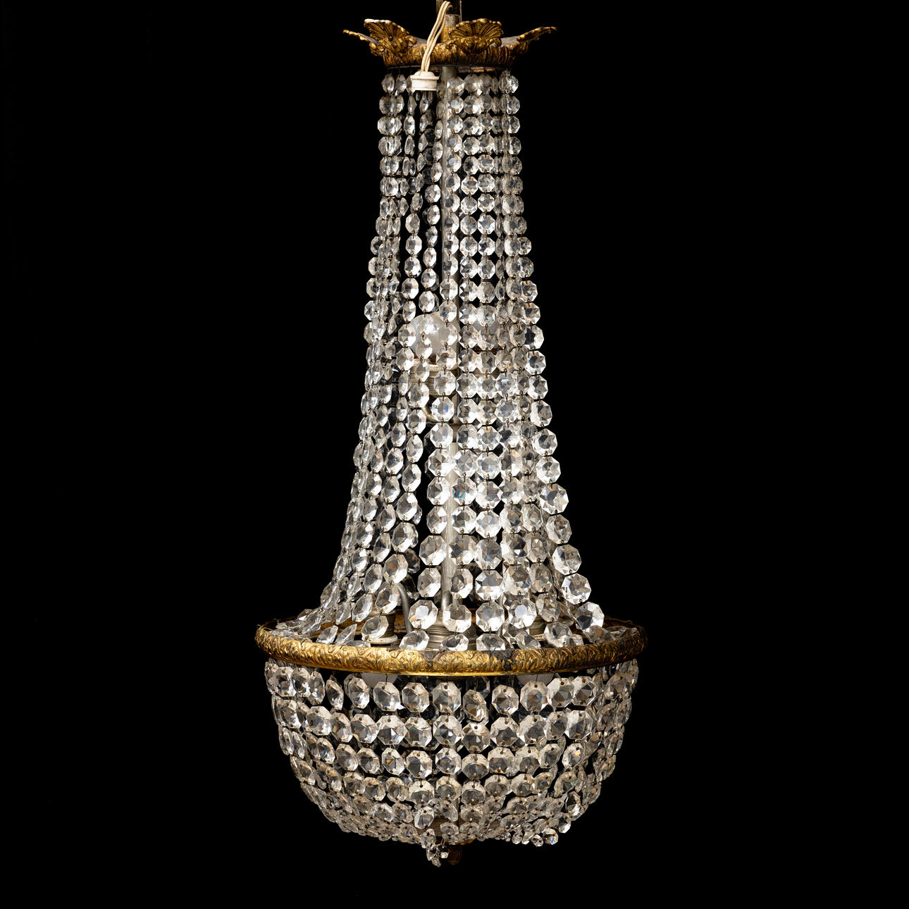 A chandelier, circa 1900. Height approx. 95 cm.
