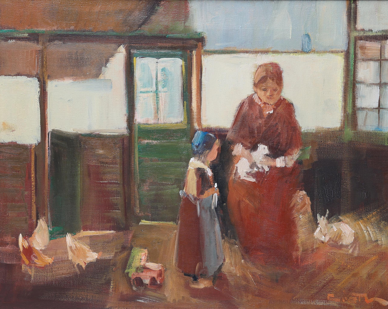 NICOLAI COSTER. Oil on canvas, signed.