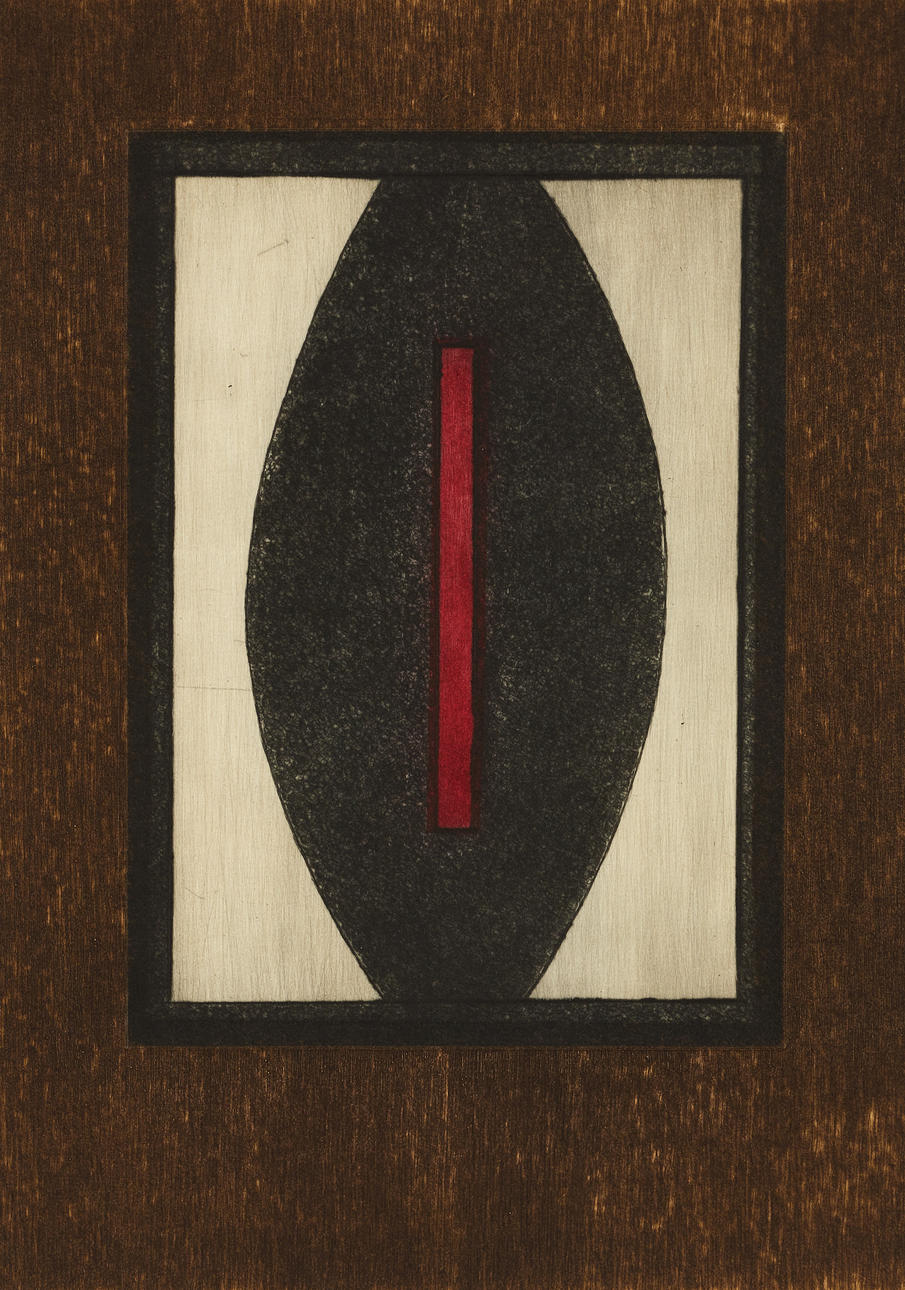 BENGT ORUP (1916–1996). Composition, signed, numbered 17/30, colour etching.