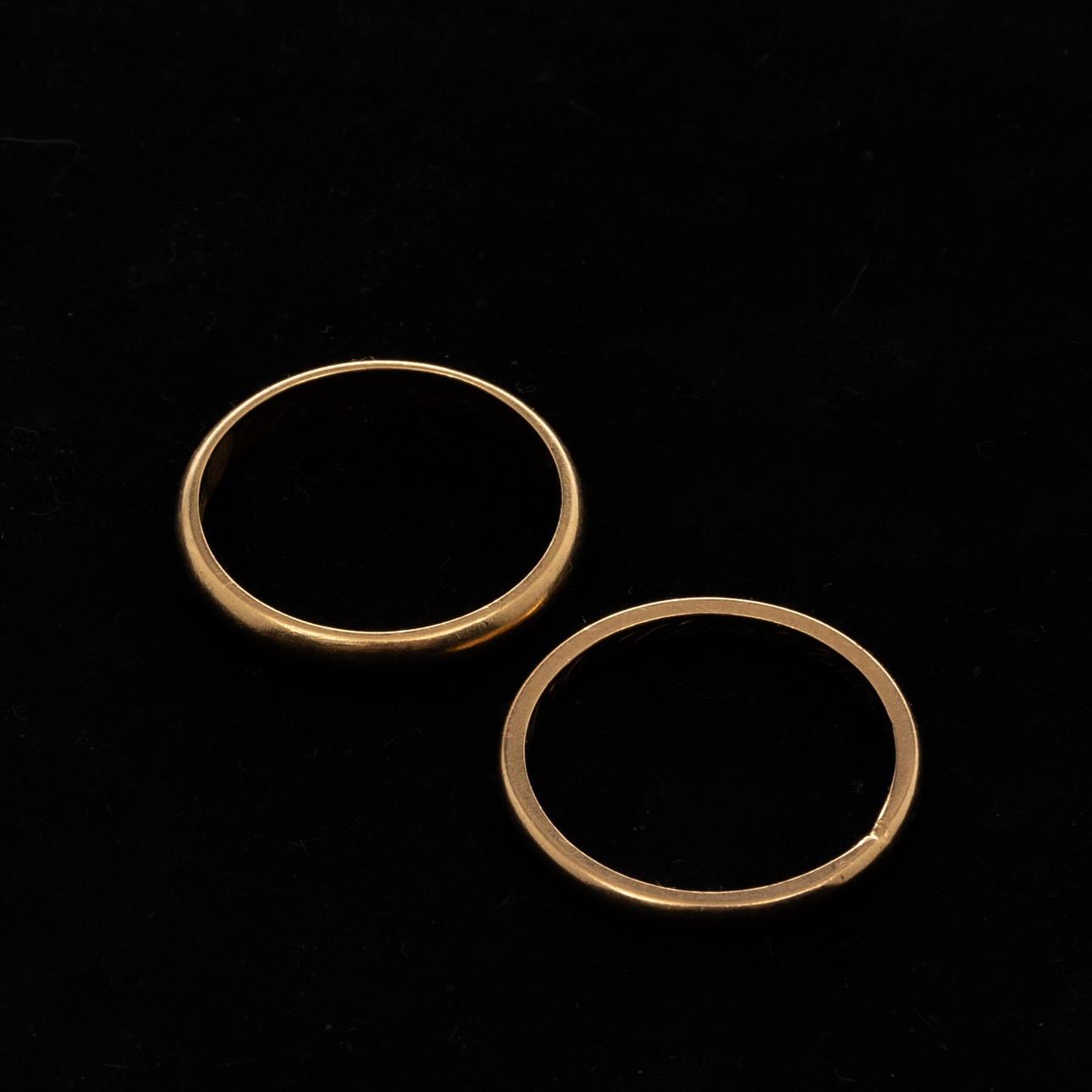 RINGS, 2 pcs, 18K.