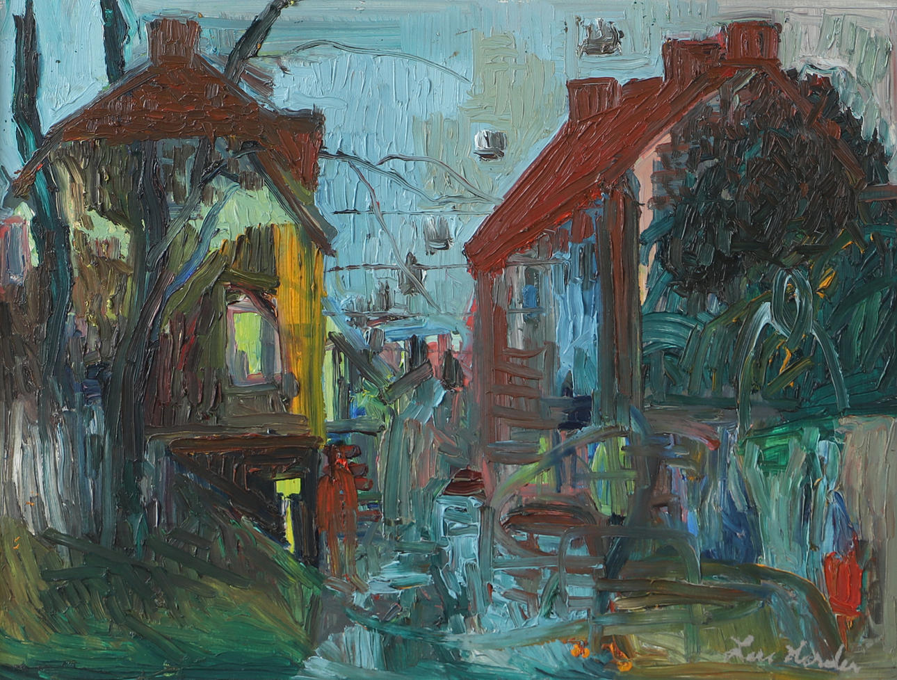 LARS HERDER. Helsingborg motif, oil on panel, signed.