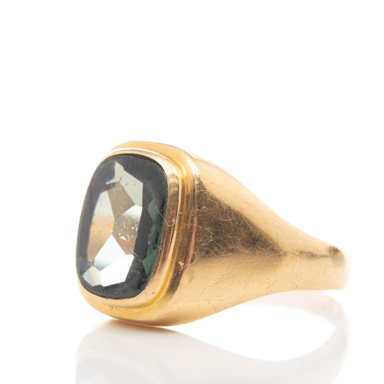 RING, 18K gold, Smoky quartz.