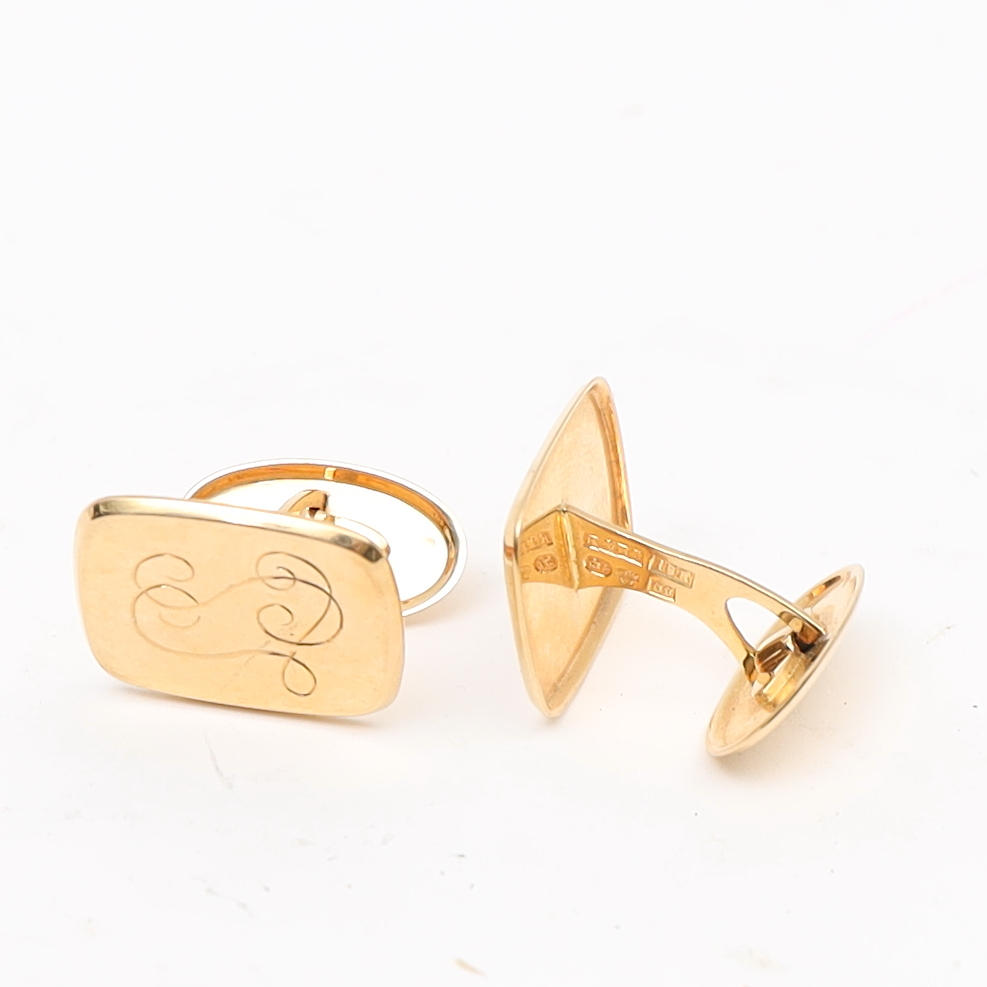 CUFFLINKS, A PAIR, 18K, gold.