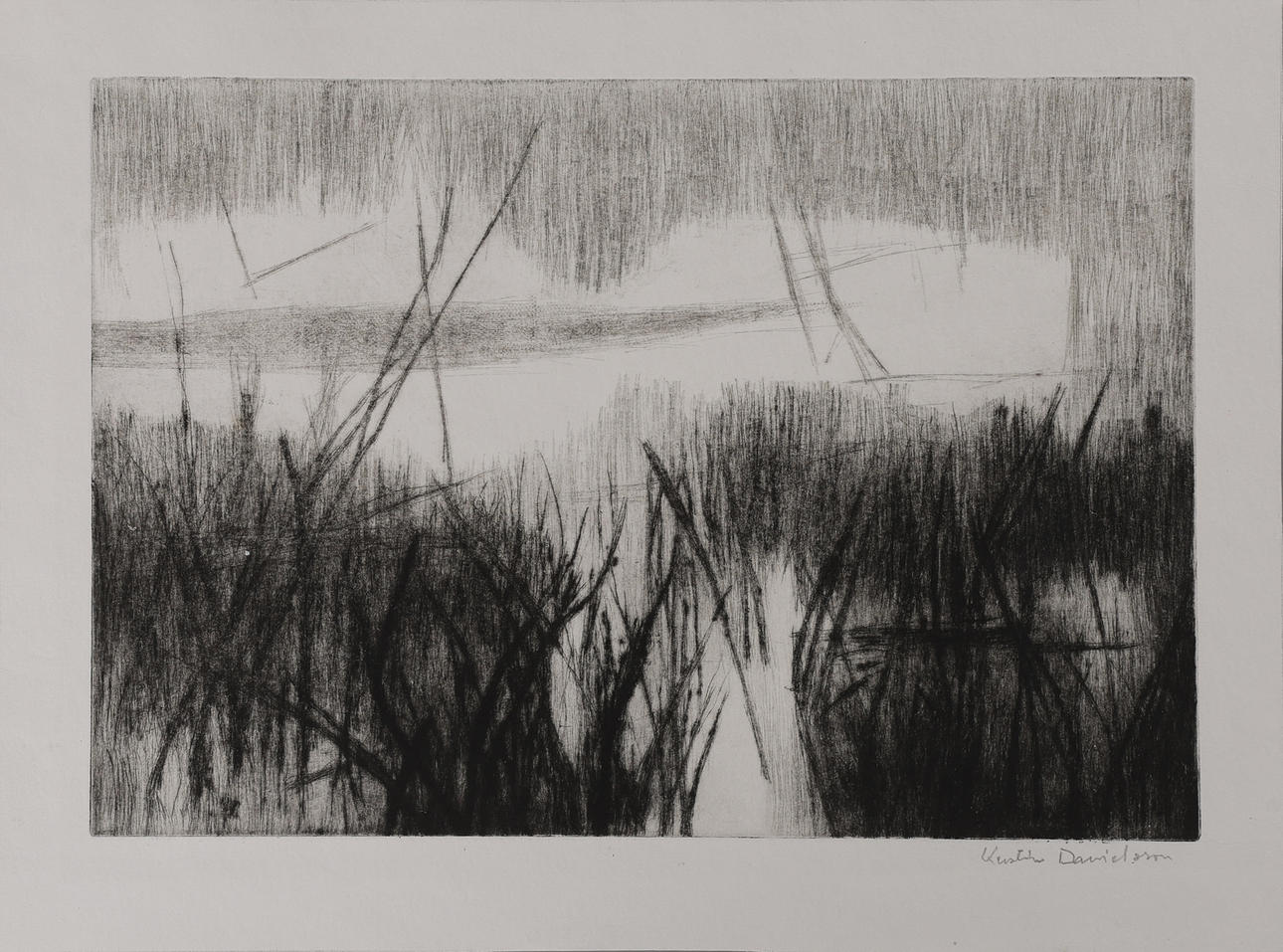 KERSTIN DANIELSSON. I VASSEN, etsning.