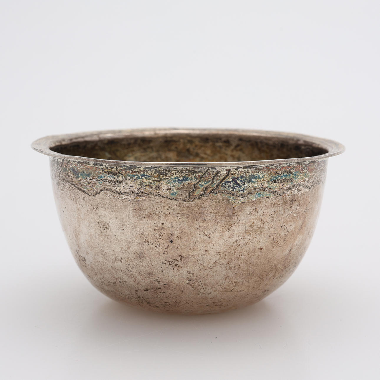 SOUP CUP, SILVER, SWEDISH STAMPS.