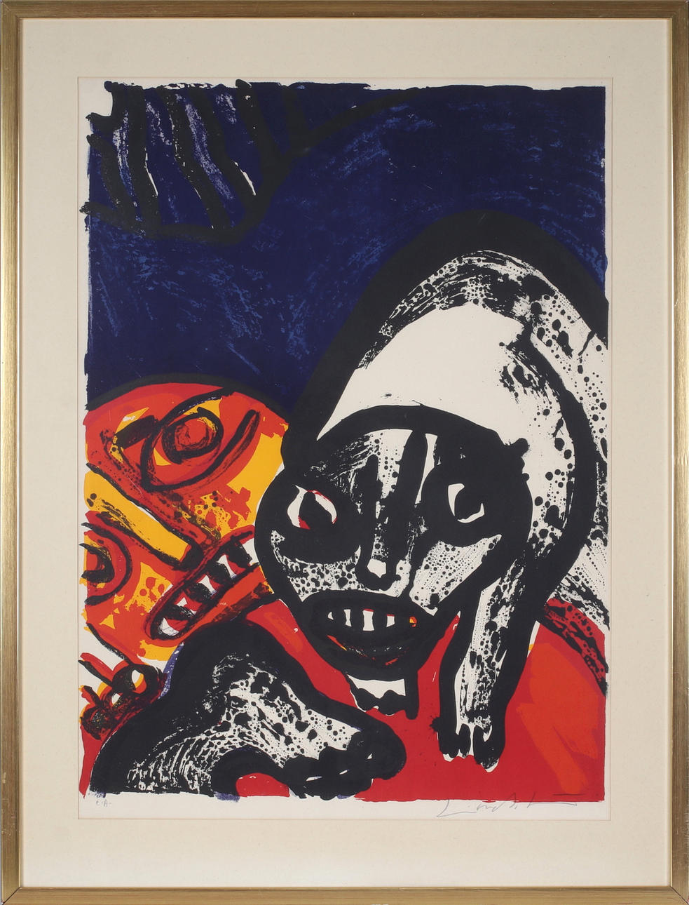 BENGT LINDSTRÖM. Figure composition, lithograph in colours, signed EA edition.