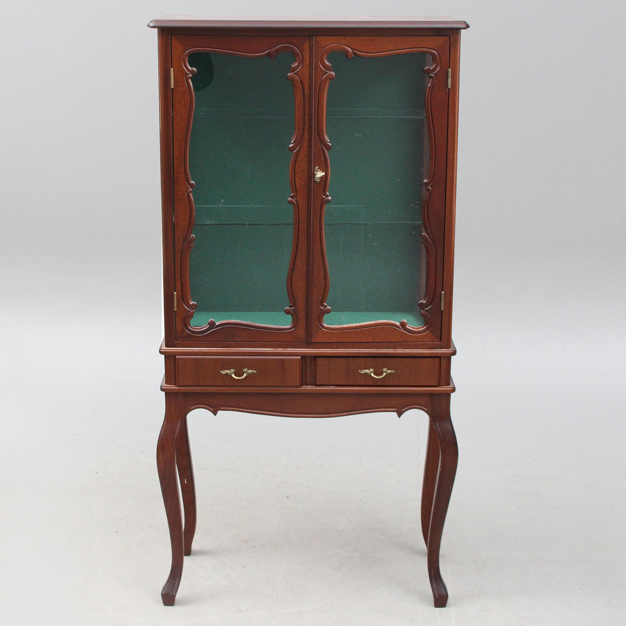 VITRINSKÅP, glas/trä, 1900-tal.