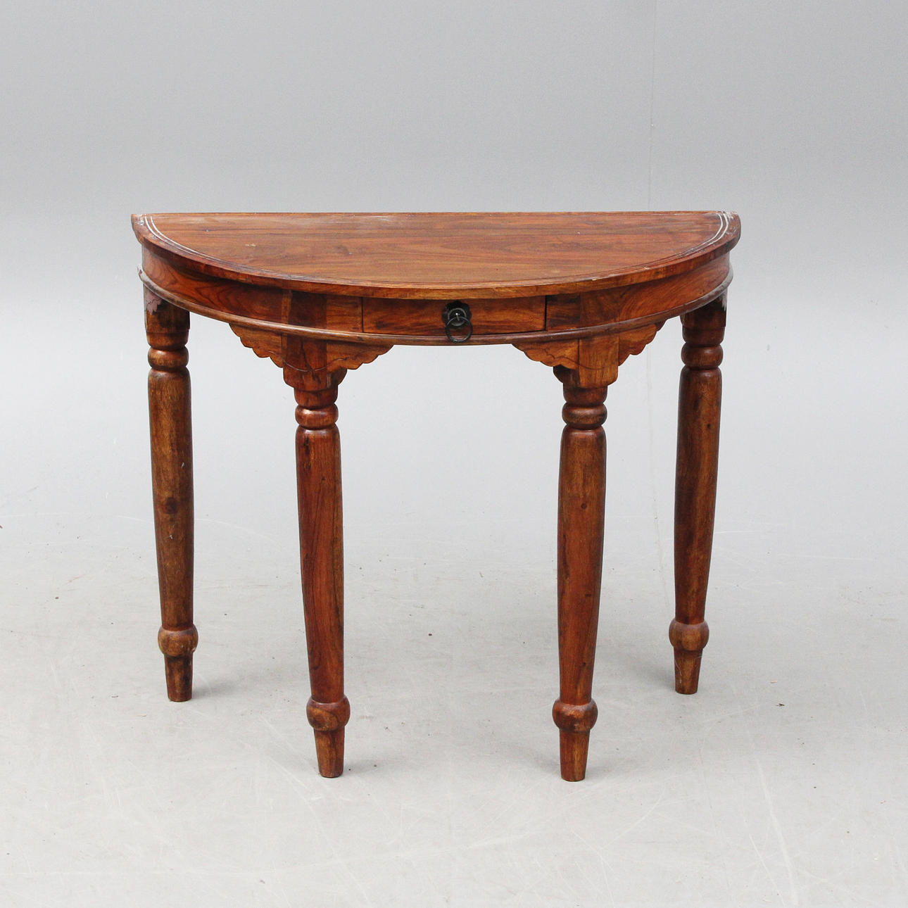 CRESCENT TABLE. with drawer in the side, modern.