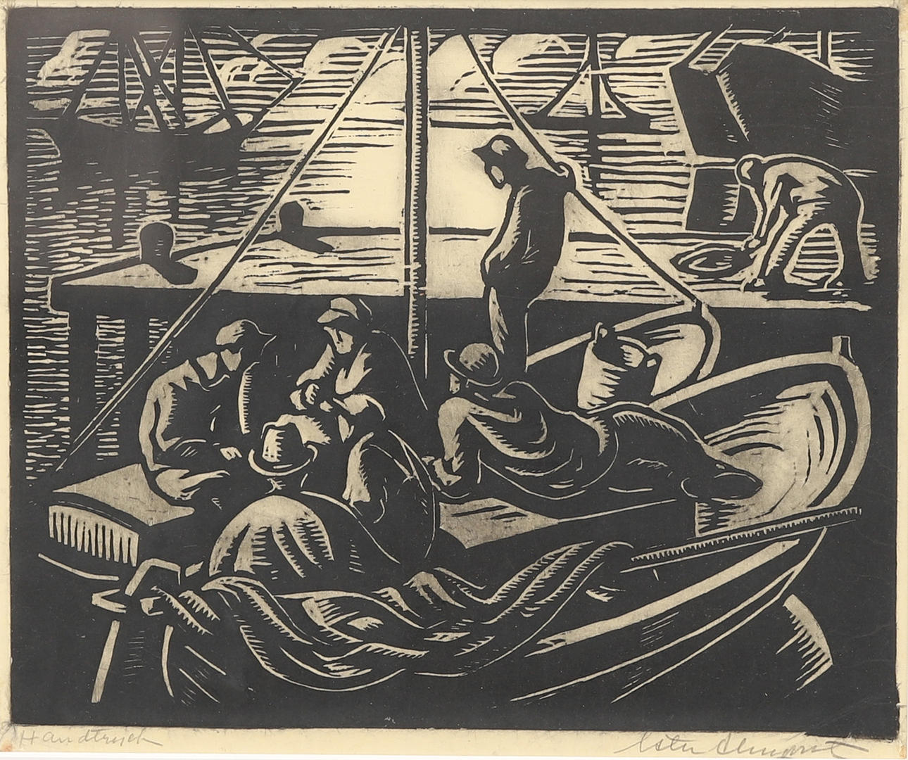 ESTER ALMQVIST. Woodcut, signed.